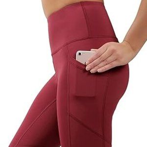 90 Degree By Reflex Womens Power Flex Yoga Pants - XXL - ROUGE